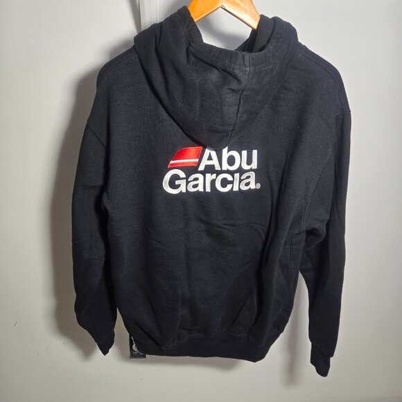 Abu Garcia Embroidered Black Hoodie Sweatshirt Size Large Fishing Hoodie - Picture 1 of 4
